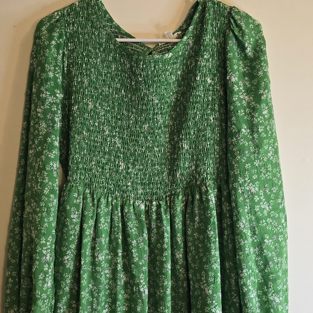 Eesome Women's Green Floral Dress